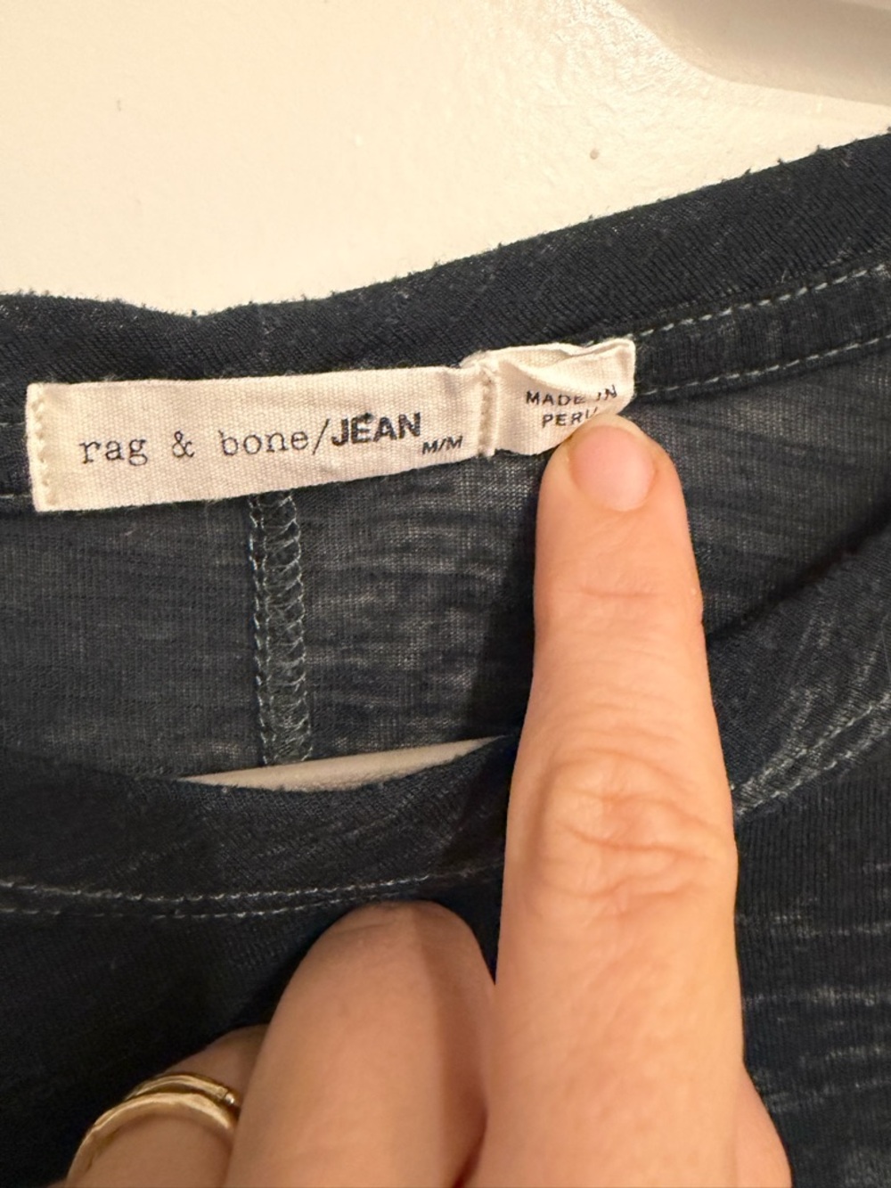 rag & bone Jean Women's Dark Blue washout tee